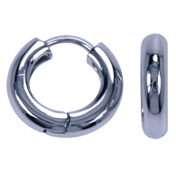 Zilver klap creool RH Glanzend