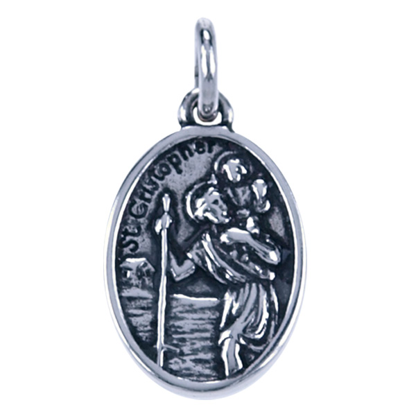 Zilver hanger Heilige Christoffel