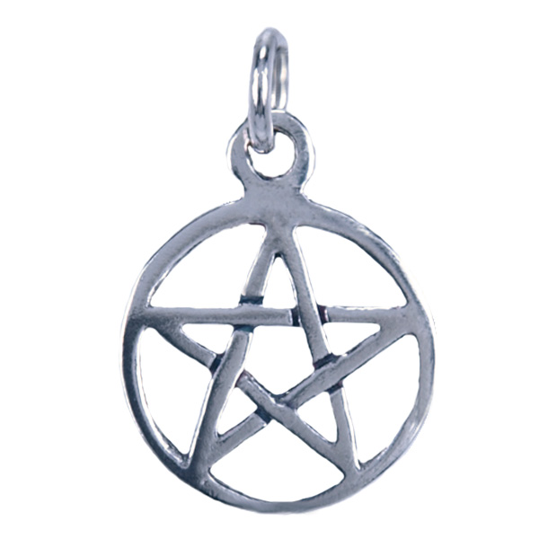 Zilver hanger Pentagram Ø16mm