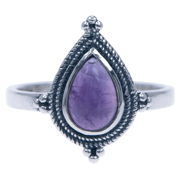 Zilver ring Amethyst