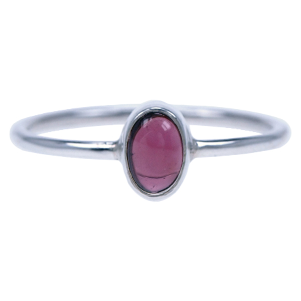 Zilver ring Granaat