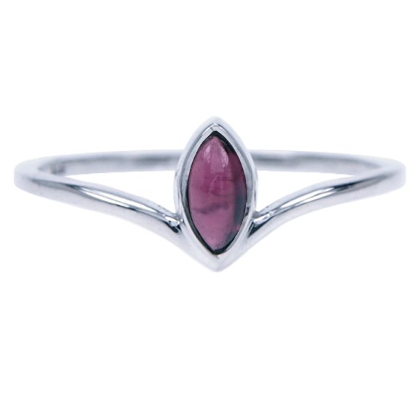 Zilver ring Granaat