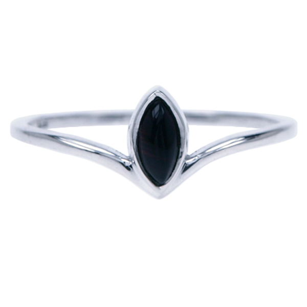 Zilver ring Onyx
