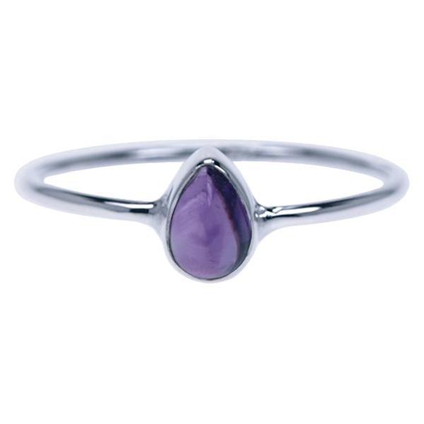 Zilver ring Amethyst