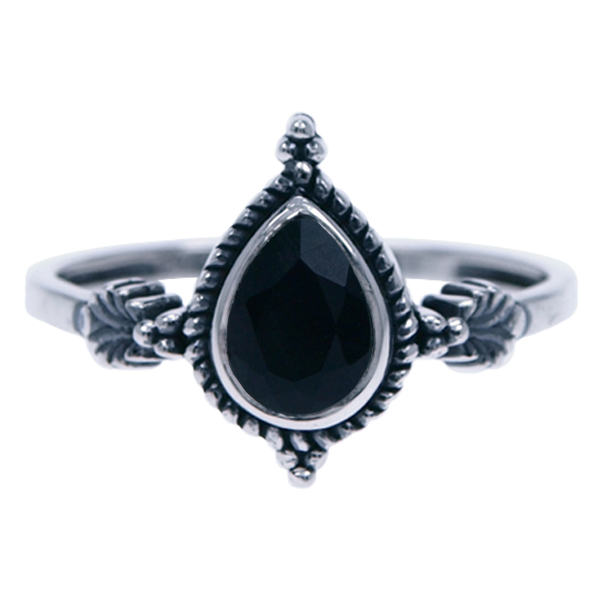 Zilver ring Onyx