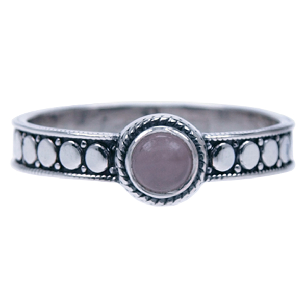 Zilver ring Rozenkwarts