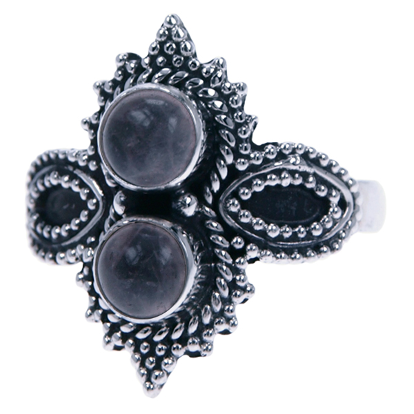 Zilver ring Rozenkwarts