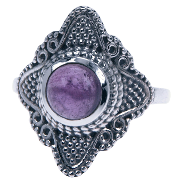 Zilver ring Amethyst