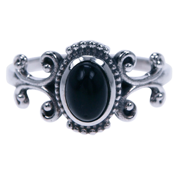 Zilver ring Onyx