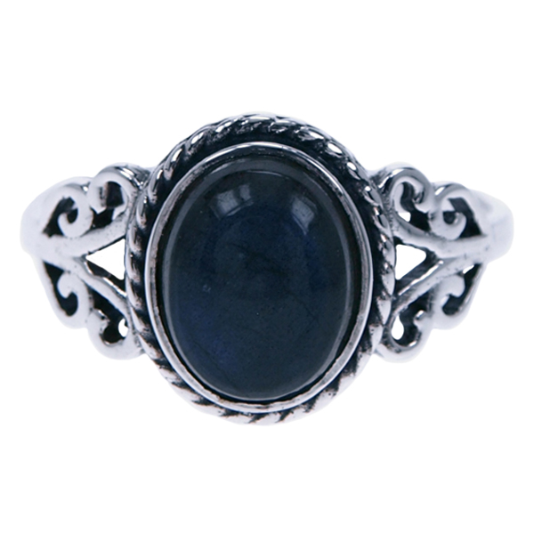 Zilver ring Labradoriet
