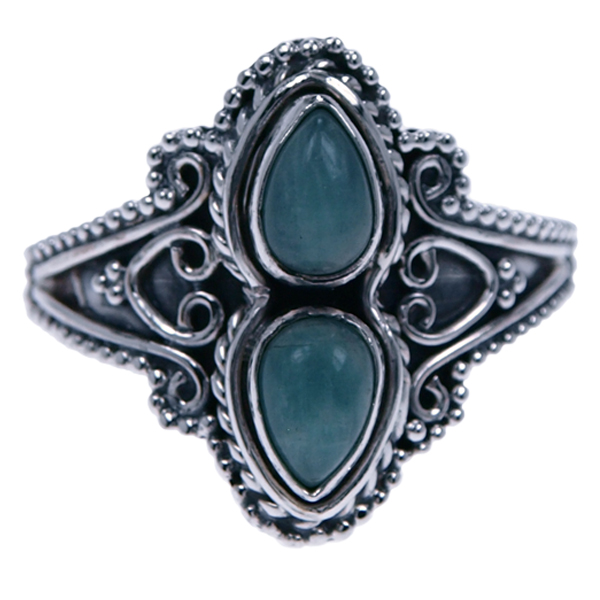 Zilver ring Amazoniet