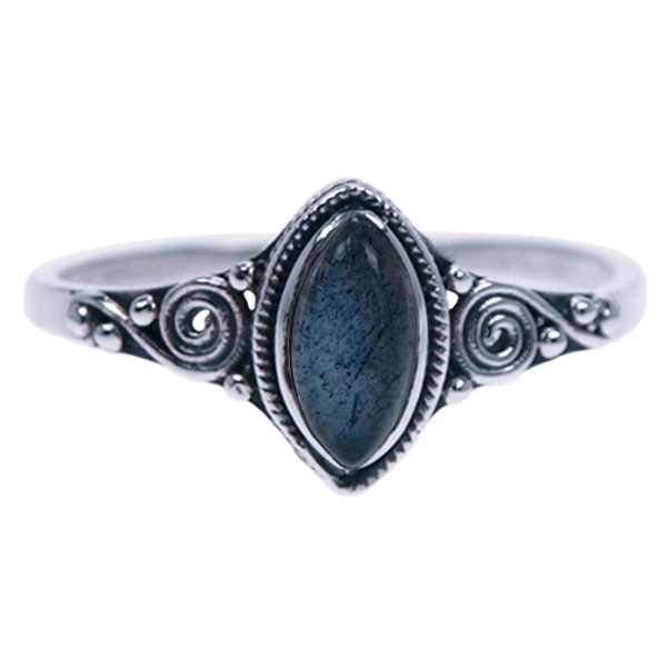 Zilver ring Labradoriet