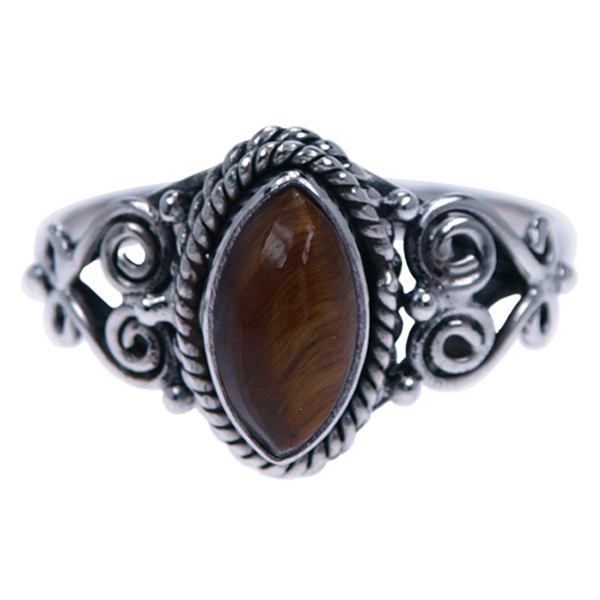 Zilver ring Tijgeroog