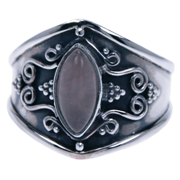 Zilver ring Rozenkwarts