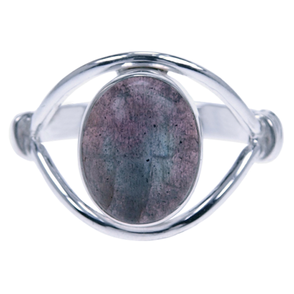 Zilver ring Labradoriet