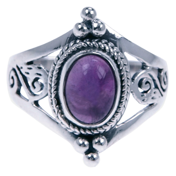 Zilver ring Amethyst