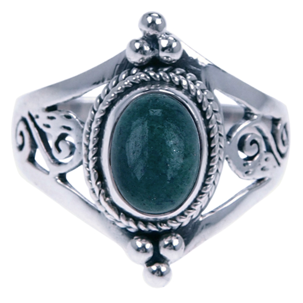Zilver ring Aventurijn