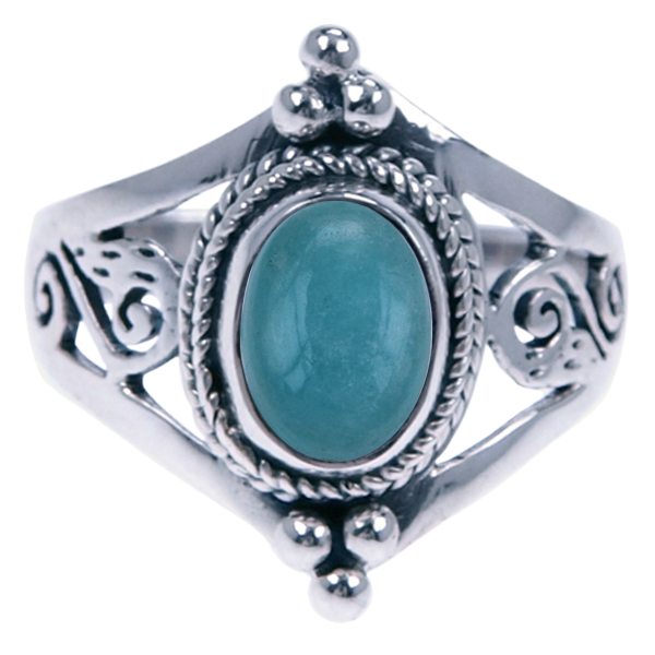 Zilver ring Amazoniet