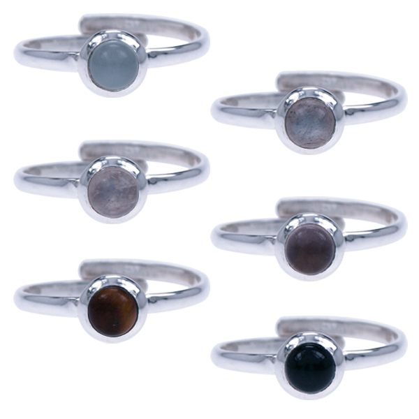 Zilver ring Vingertop/teenring
