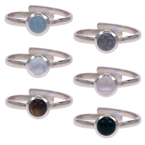 Zilver ring GP Vingertop/teenring