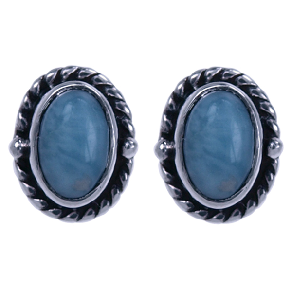 Zilver oorsteker Larimar
