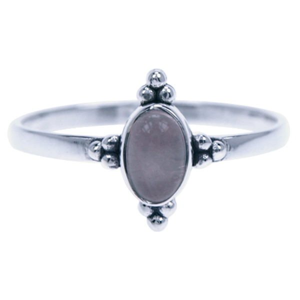 Zilver ring Rozenkwarts