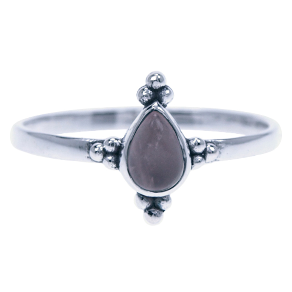 Zilver ring Rozenkwarts