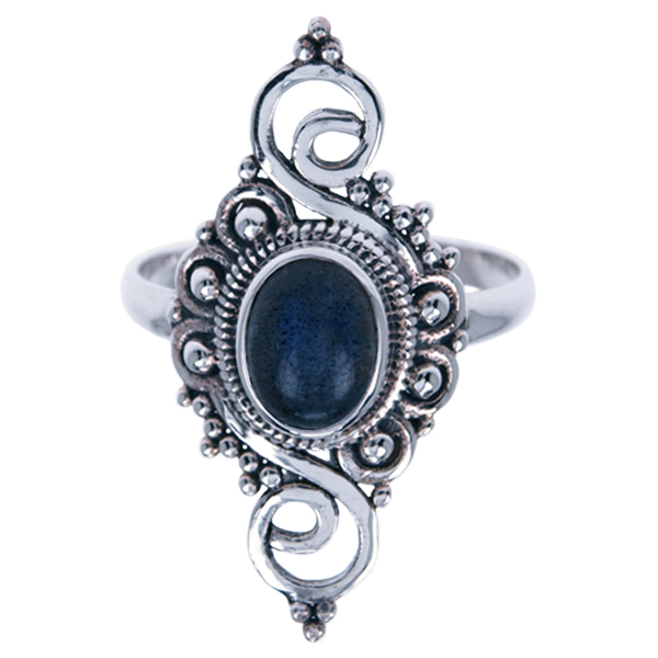 Zilver ring Labradoriet