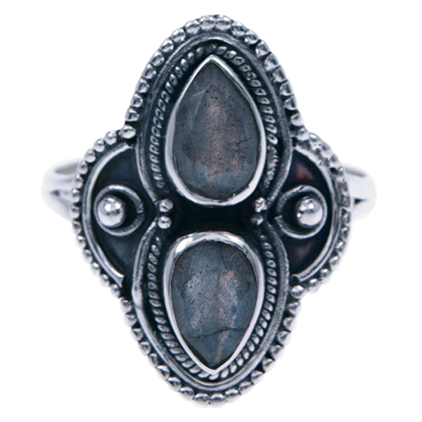 Zilver ring Labradoriet