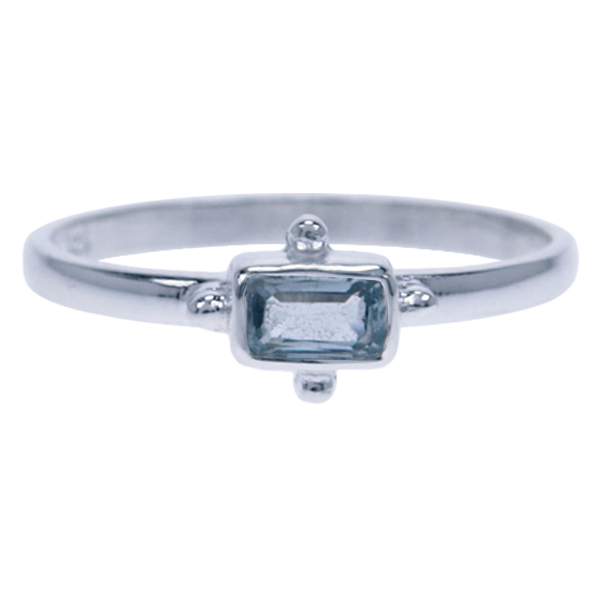 Zilver ring Topaas