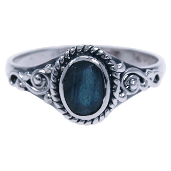 Zilver ring Labradoriet