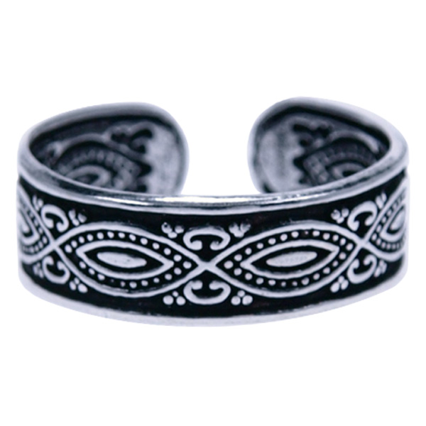Zilver ring Vingertop/teenring