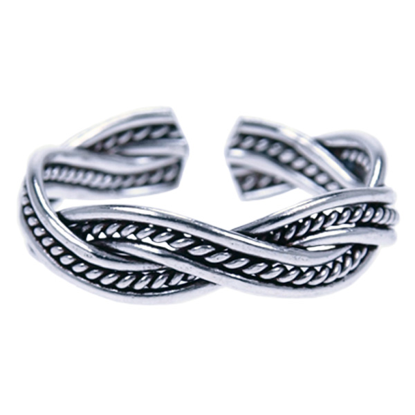 Zilver ring Vingertop/teenring