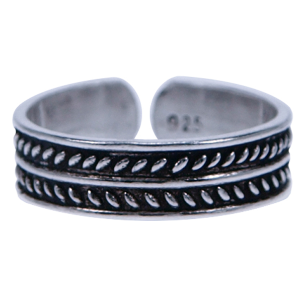 Zilver ring Vingertop/teenring