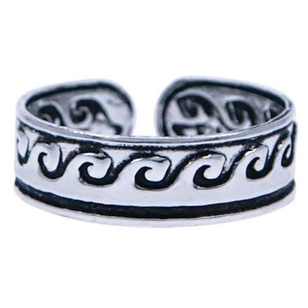Zilver ring Vingertop/teenring