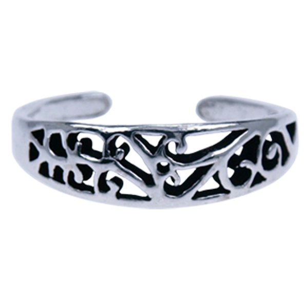 Zilver ring Vingertop/teenring