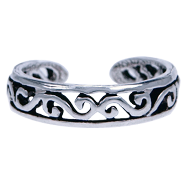 Zilver ring Vingertop/teenring