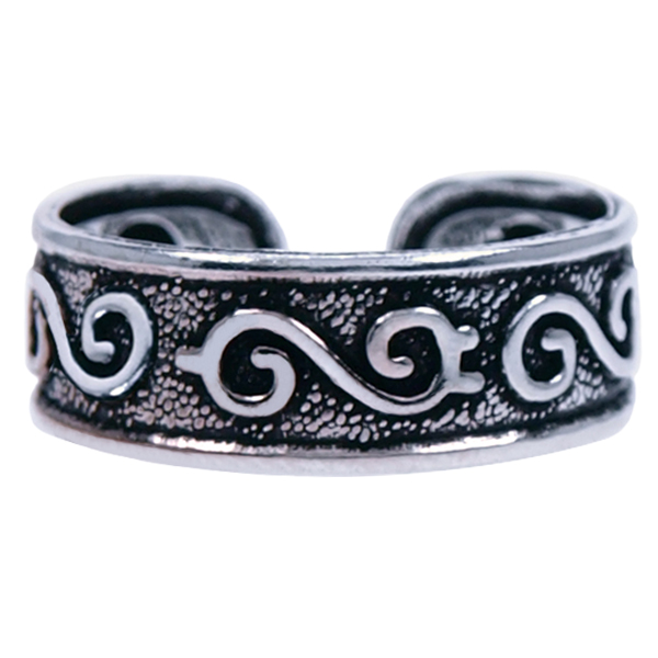 Zilver ring Vingertop/teenring