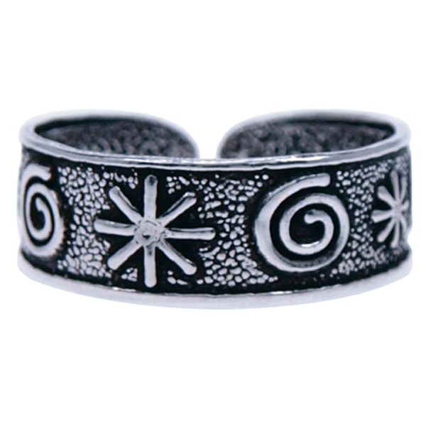Zilver ring Vingertop/teenring