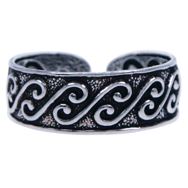 Zilver ring Vingertop/teenring