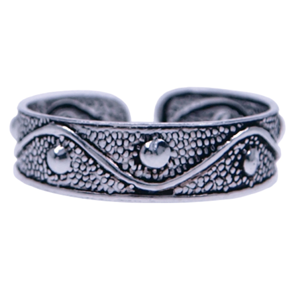 Zilver ring Vingertop/teenring